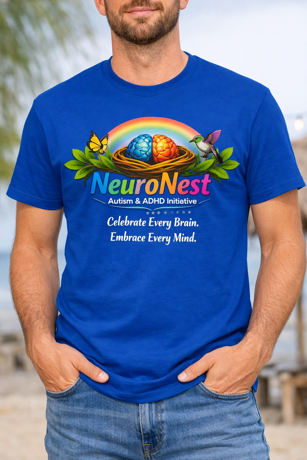 Blue men's T-shirt m