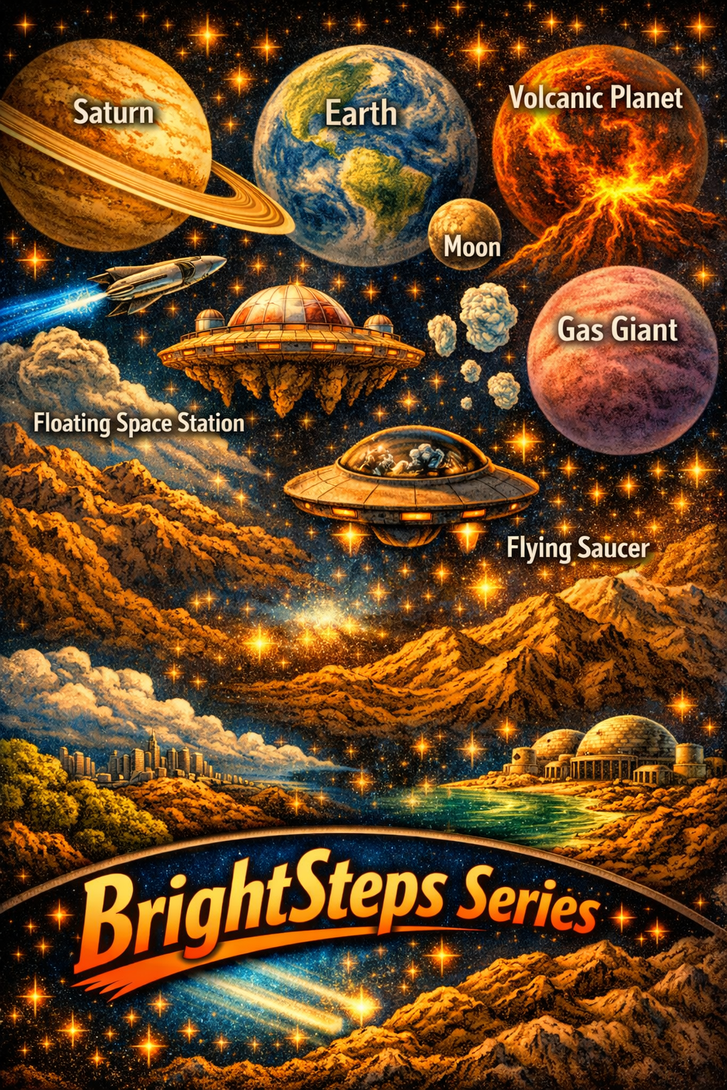 Space poster with la